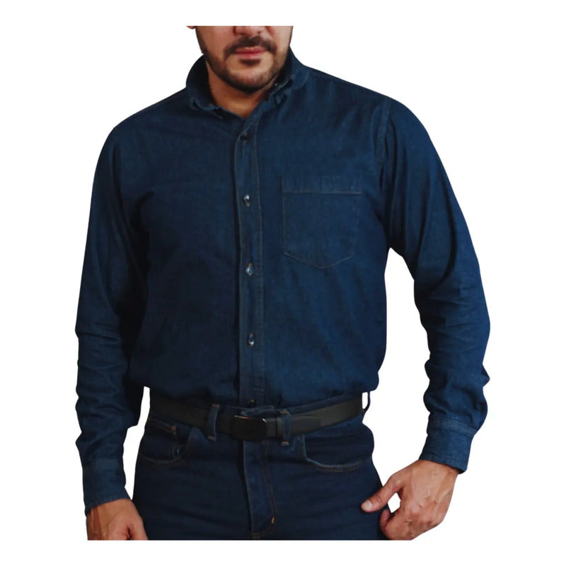 Camisa De Mezclilla Industrial Para Trabajo, Uso Rudo