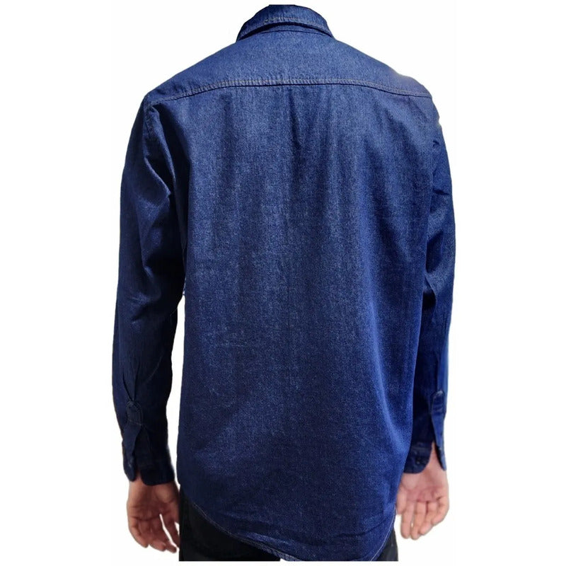 10 Camisas De Mezclilla Industrial Con Logo Bordado
