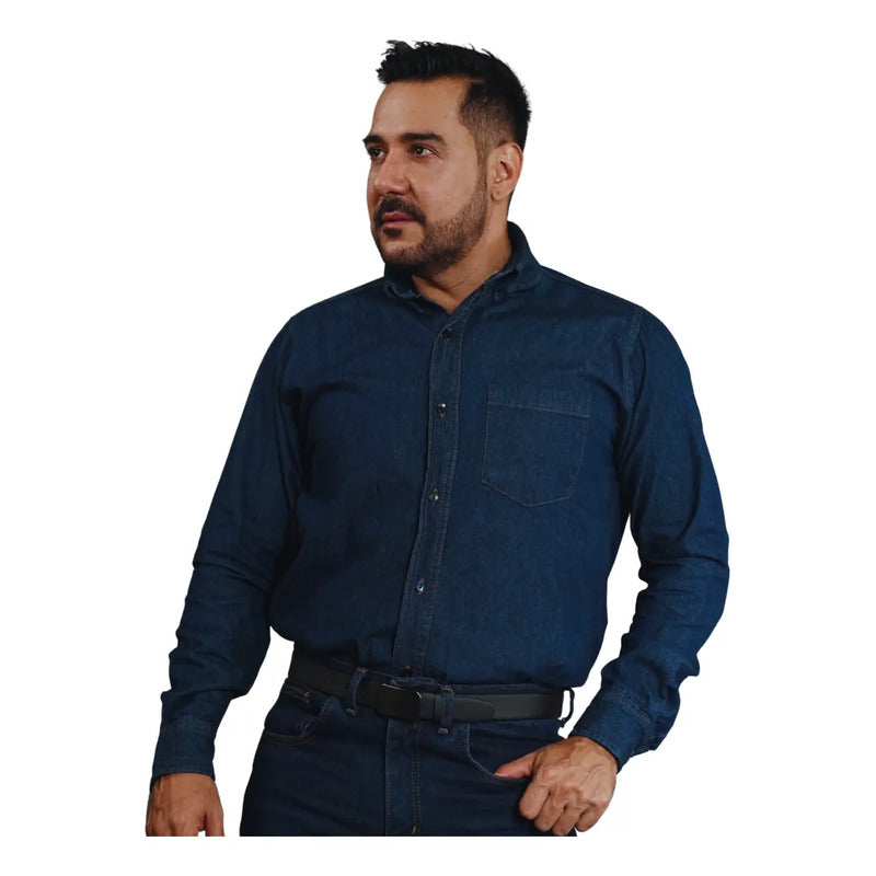 Camisa De Mezclilla Industrial Para Trabajo, Uso Rudo