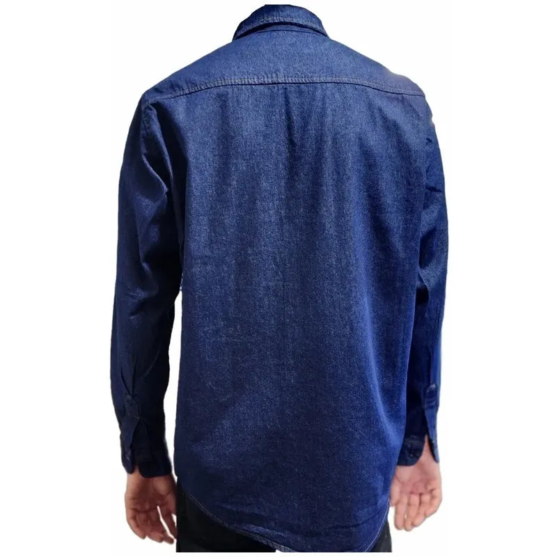 Camisa De Mezclilla Industrial Para Trabajo, Uso Rudo Xxxl Azul 3xl