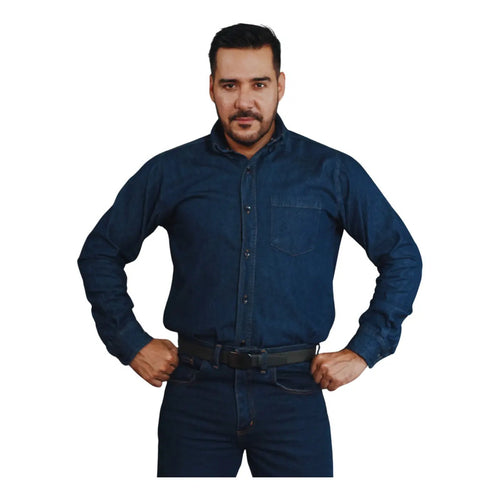 Camisa De Mezclilla Industrial Para Trabajo, Uso Rudo